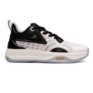 Zapatillas de básquet I-Run Gringotts 281M2 en color blanco hueso y detalles arena-derecha