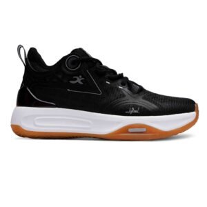 Zapatillas de básquet I-Run Gringotts 281M3 color negro con detalles en blanco y tierra - derecha
