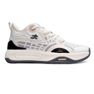 Zapatillas de básquet I-Run Gringotts 281M4 color blanco con detalles blanco, gris y negro - derecha