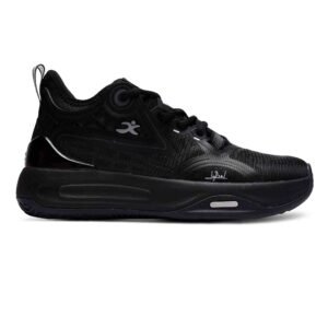 Zapatillas de básquet I-Run Gringotts 281M5 en color begro con detalles negro y blanco - derecha
