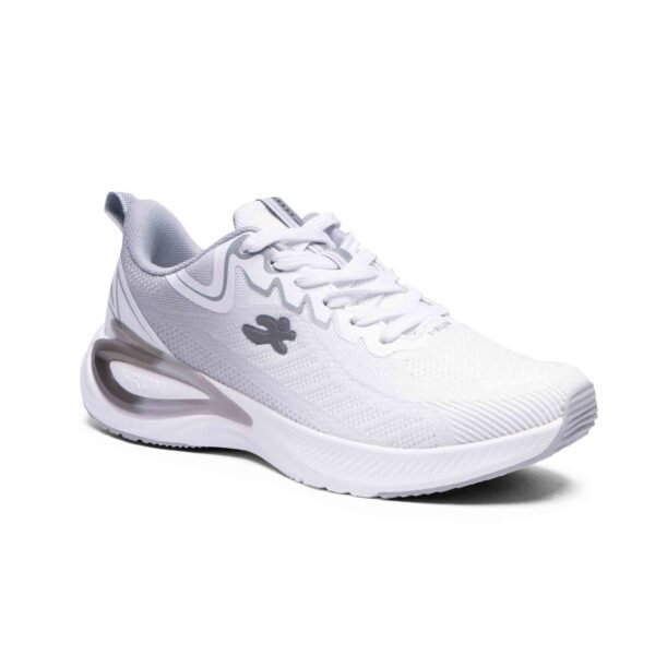 Zapatillas de running I-Run Runbbost 288M5 color blanco y grin con detalles marrones - costado